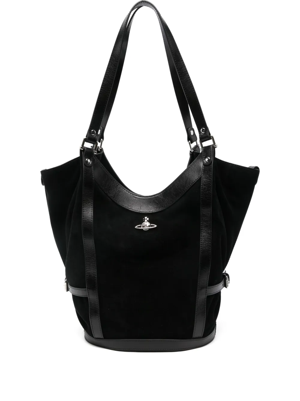 Vivienne Westwood Orb-appliqué Tote Bag In Black