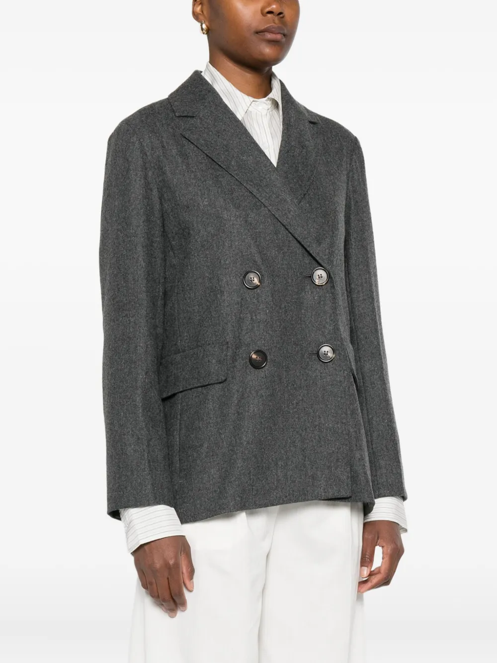 'S Max Mara Blazer met dubbele rij knopen Grijs