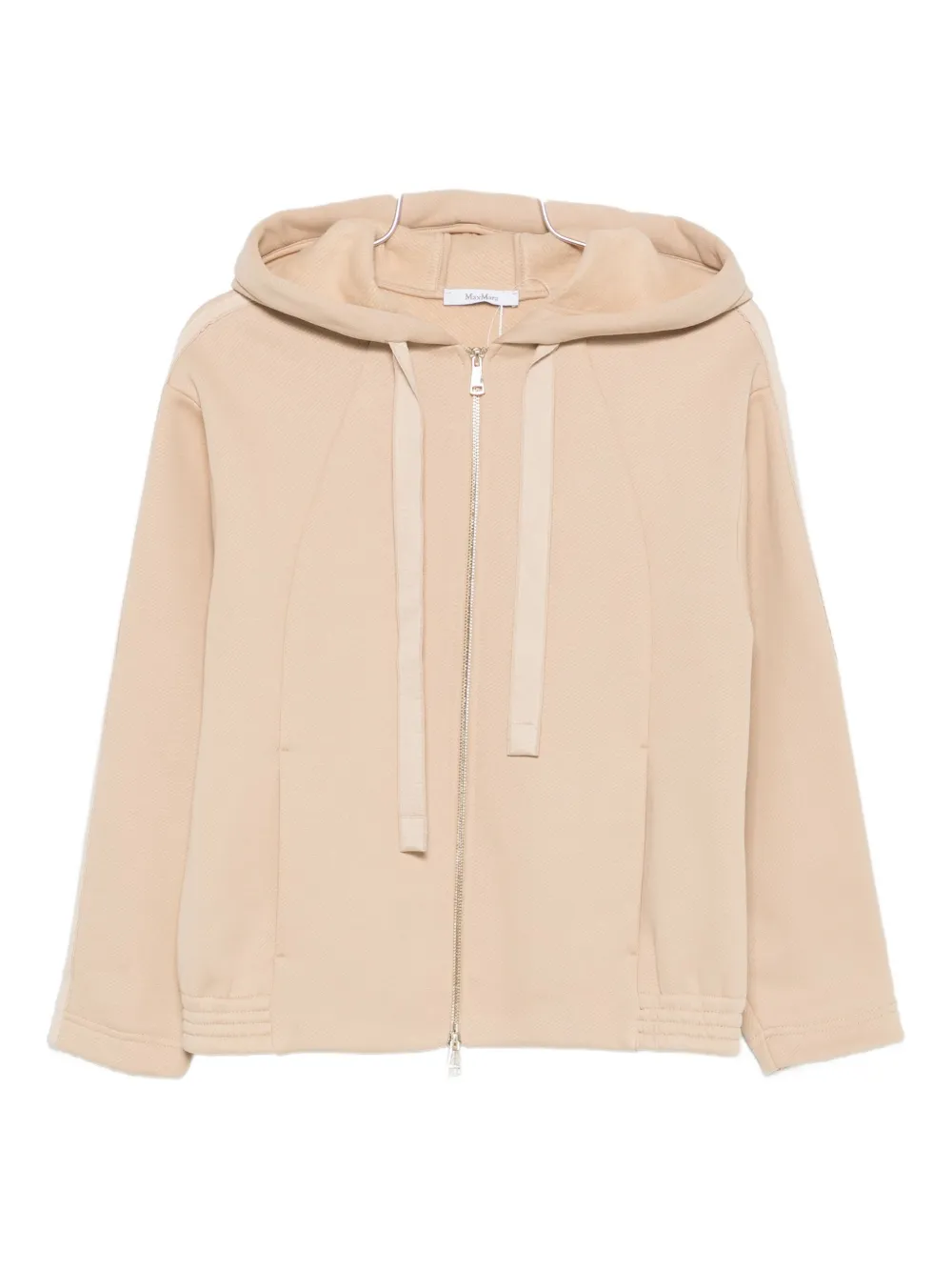 Max Mara Stripe-detail Zip-up Hoodie In Pink