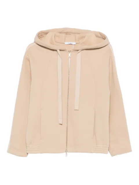 Max Mara hoodie con detalle de rayas y cierre