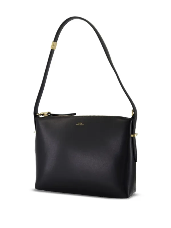 TOTEME ブラックレザー ショルダーバッグ TOTEME レザー ショルダーバッグ | ブラック | FARFETCH JP