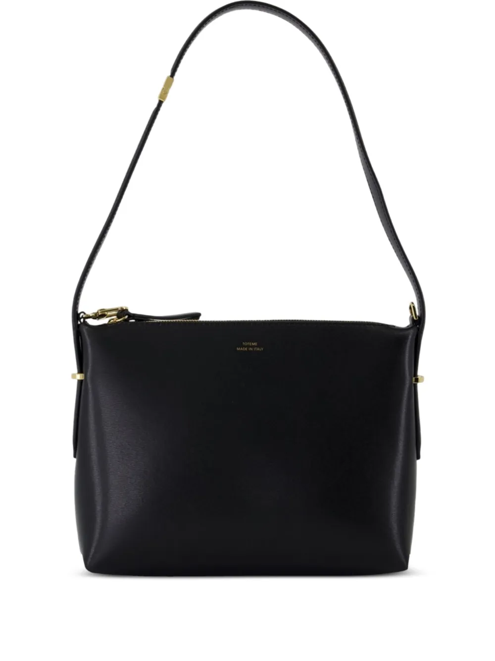 TOTEME top-handle calfskin shoulder bag Zwart
