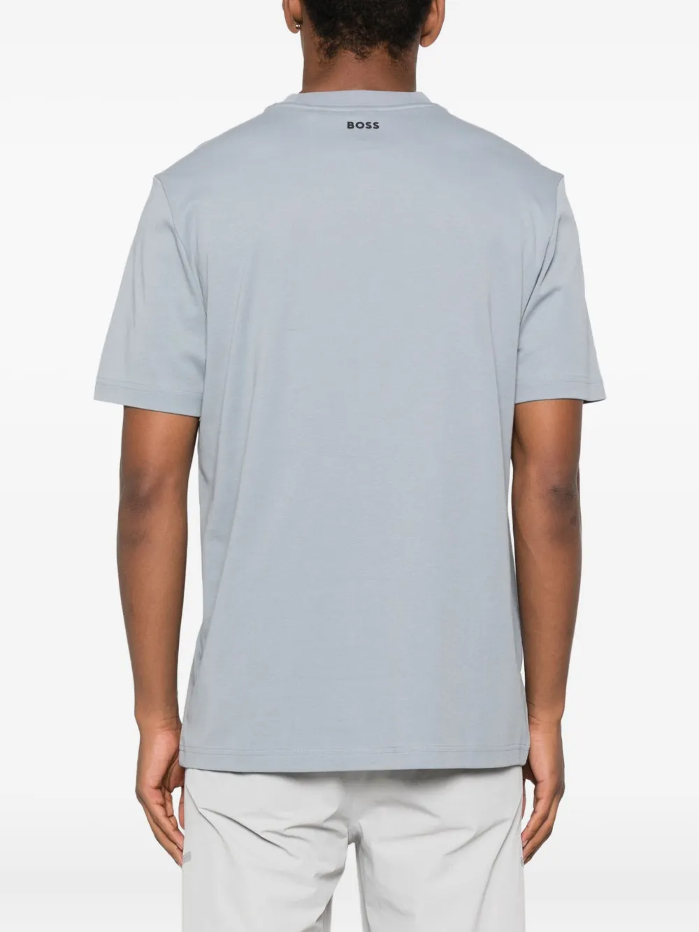 BOSS logo-print T-shirt Grijs