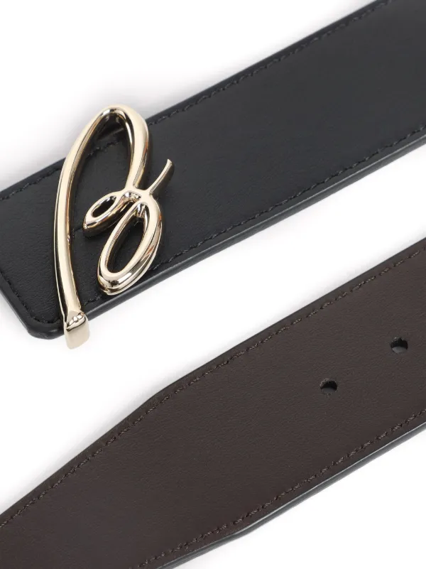Brioni ロゴプレート レザーベルト | ブラック | FARFETCH JP