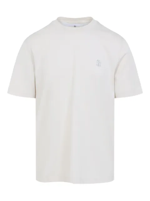 Brunello Cucinelli embroidered-logo T-shirt