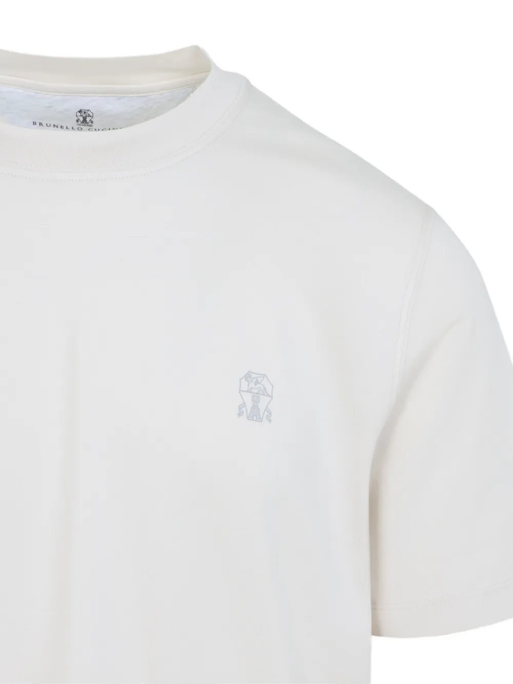 Brunello Cucinelli T-shirt met geborduurd logo Wit