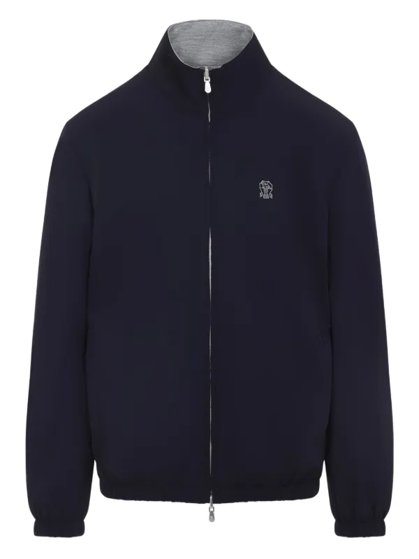 【関税込み】BRUNELLO CUCINELLI Embroidered jacket Brunello Cucinelli Logo Embroidered Reversibile Jacket
