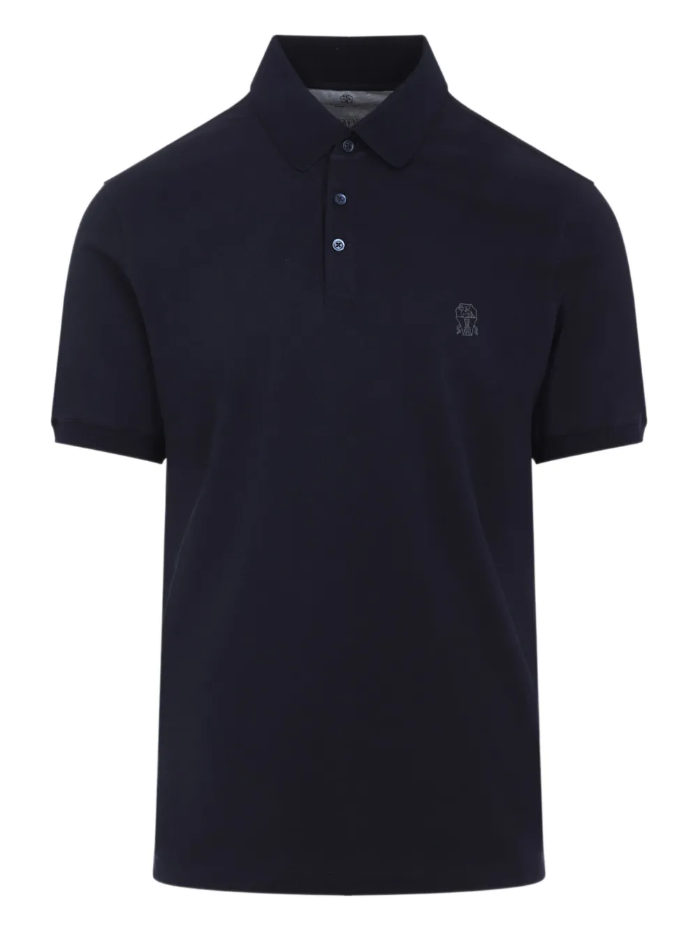 Brunello Cucinelli Poloshirt met geborduurd logo Blauw