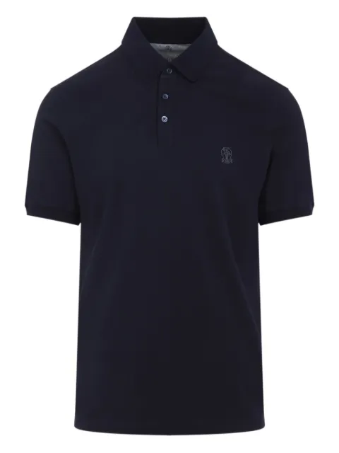 Brunello Cucinelli embroidered cotton polo shirt