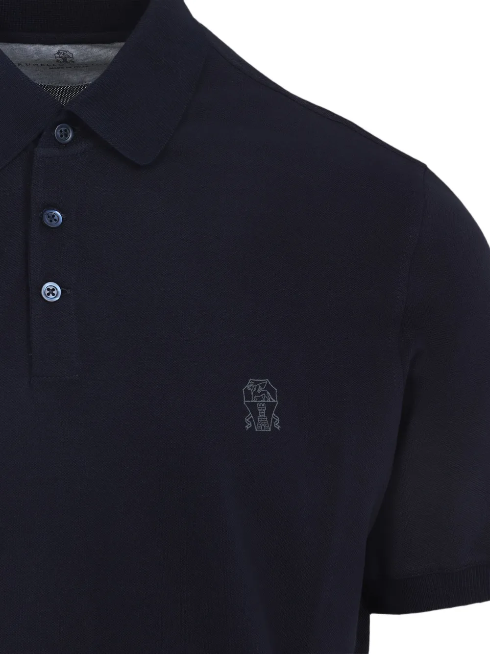 Brunello Cucinelli Poloshirt met geborduurd logo Blauw