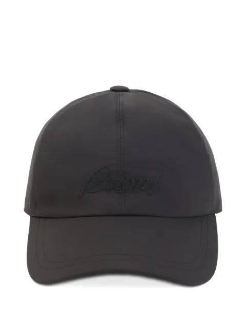 Brioni embroidered logo cap