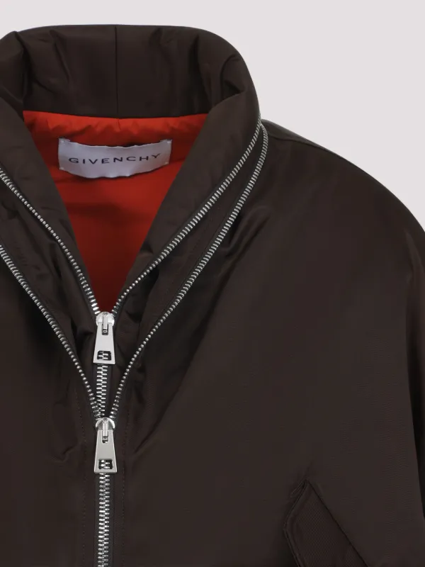 Givenchy zip-fastening Bomber Jacket | Brown | FARFETCH SG