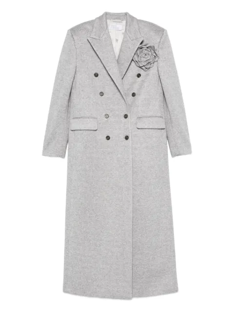 Giuseppe Di Morabito rose-embellished double-breasted coat