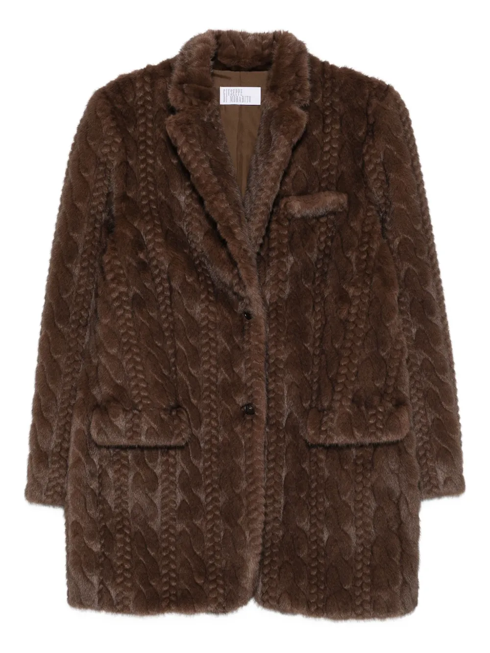 Brown eco fur coat