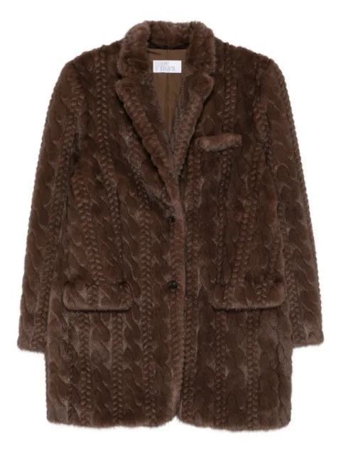 Giuseppe Di Morabito Brown eco fur coat