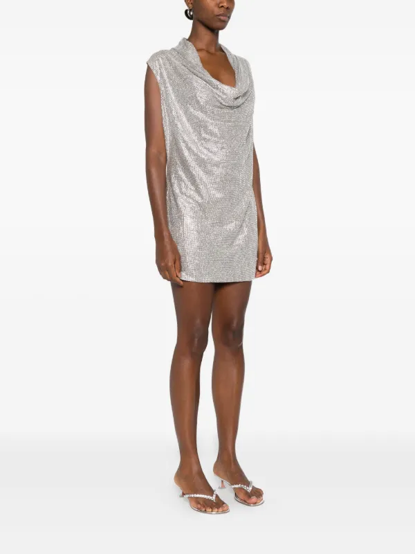 slim fit dress slacks Drape Cowl Mini Dress Grey – Davis Active main image 0