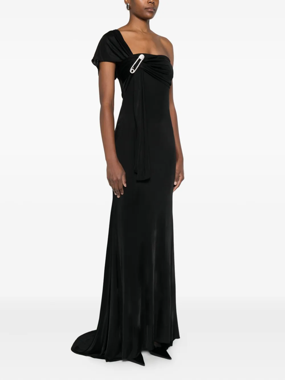 Giuseppe Di Morabito Asymmetrische jurk met geknoopt detail Zwart