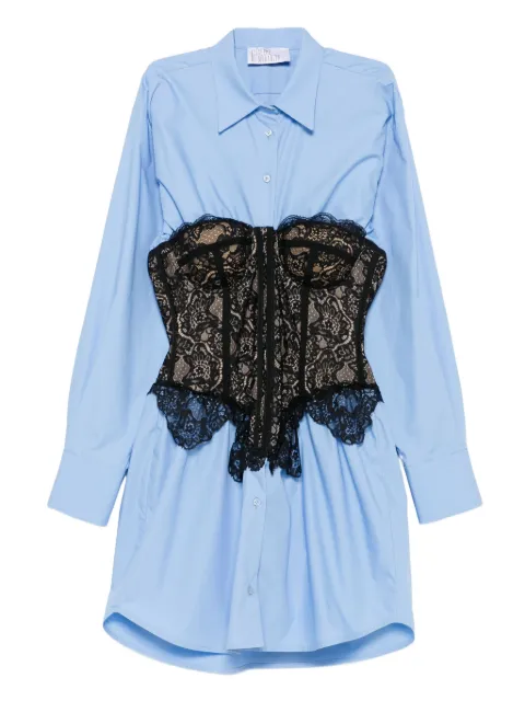 Giuseppe Di Morabito vestido camisero con corset de encaje