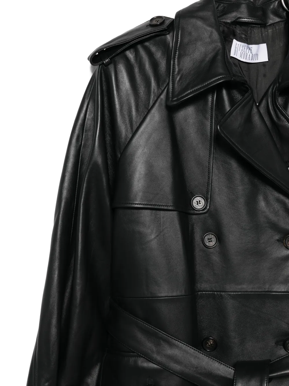 Giuseppe Di Morabito Belted Double-breasted Coat In Black