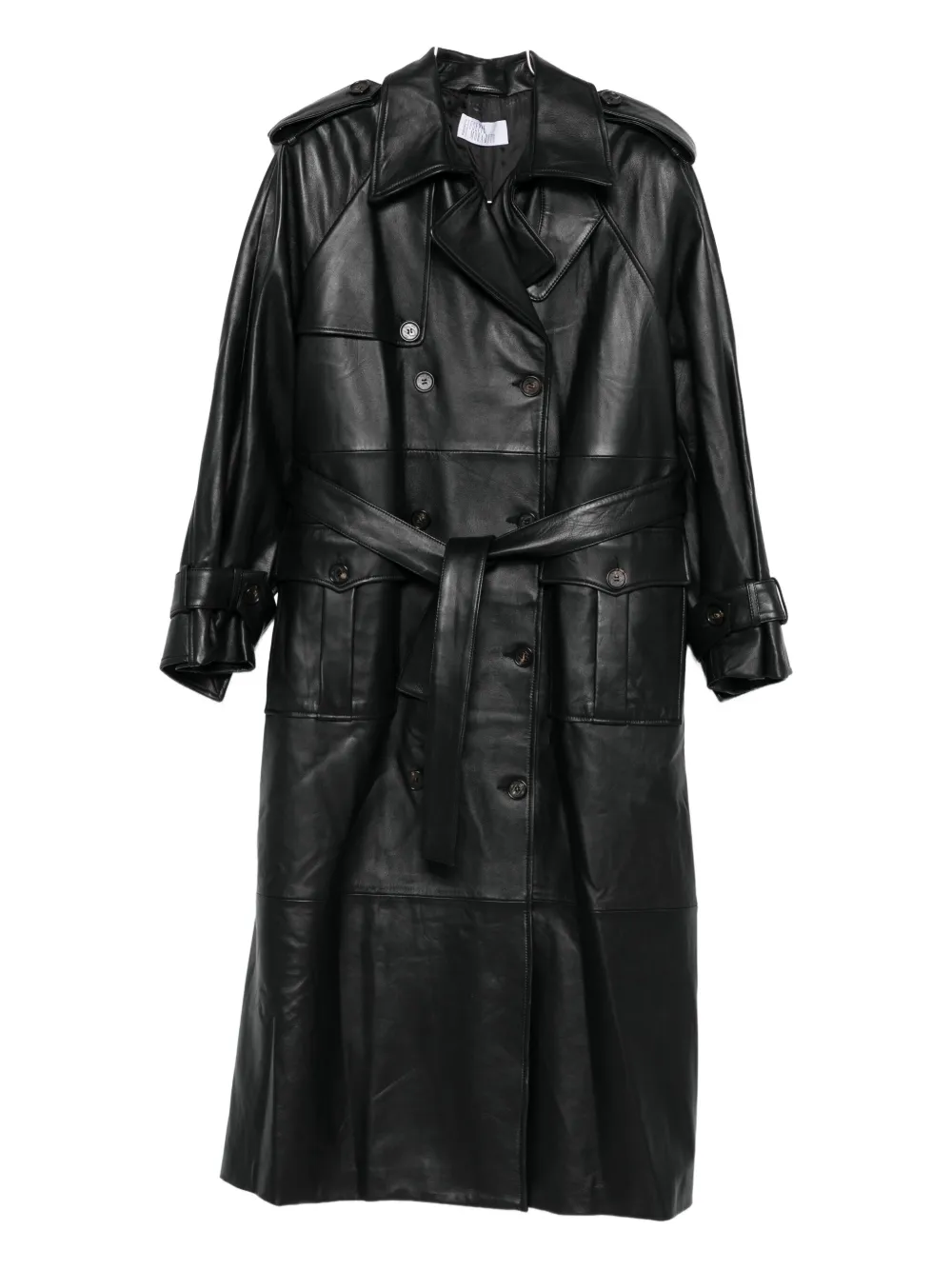 Giuseppe Di Morabito Belted Double-breasted Coat In Black