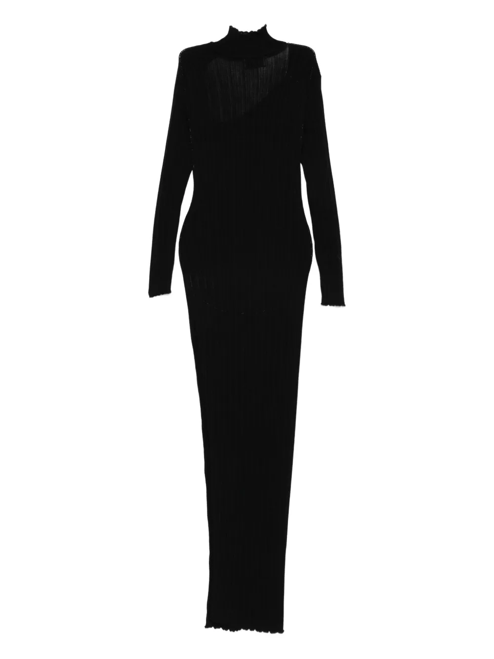 Giuseppe Di Morabito safety-pin ribbed dress - Zwart