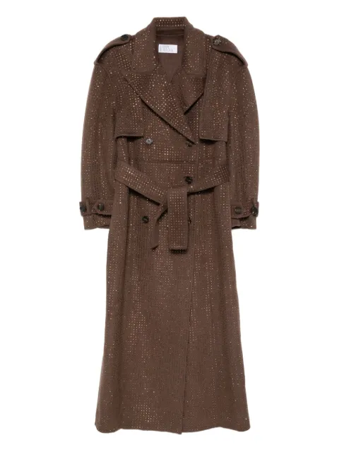 Giuseppe Di Morabito crystal-embellishment double-breasted trench coat