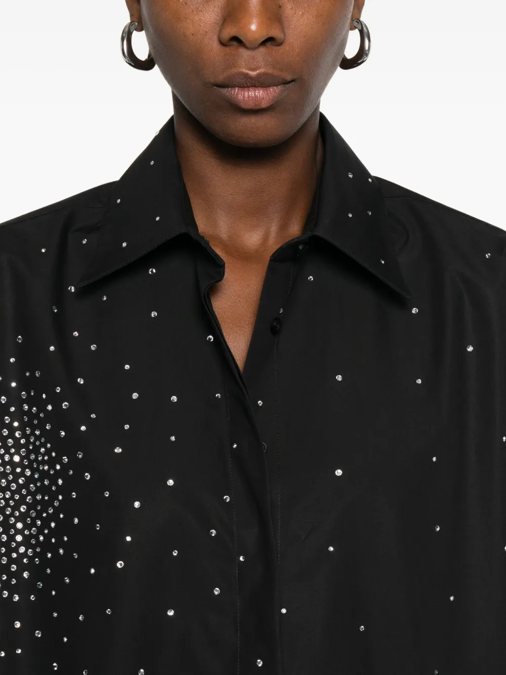 Giuseppe Di Morabito Popeline blouse Zwart