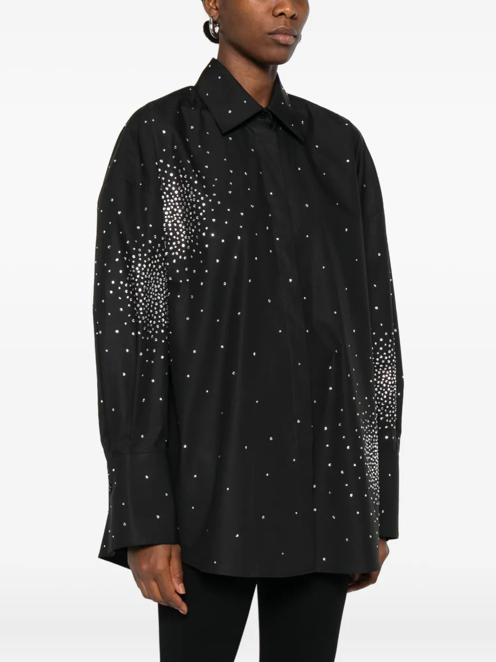 Giuseppe Di Morabito Popeline blouse Zwart