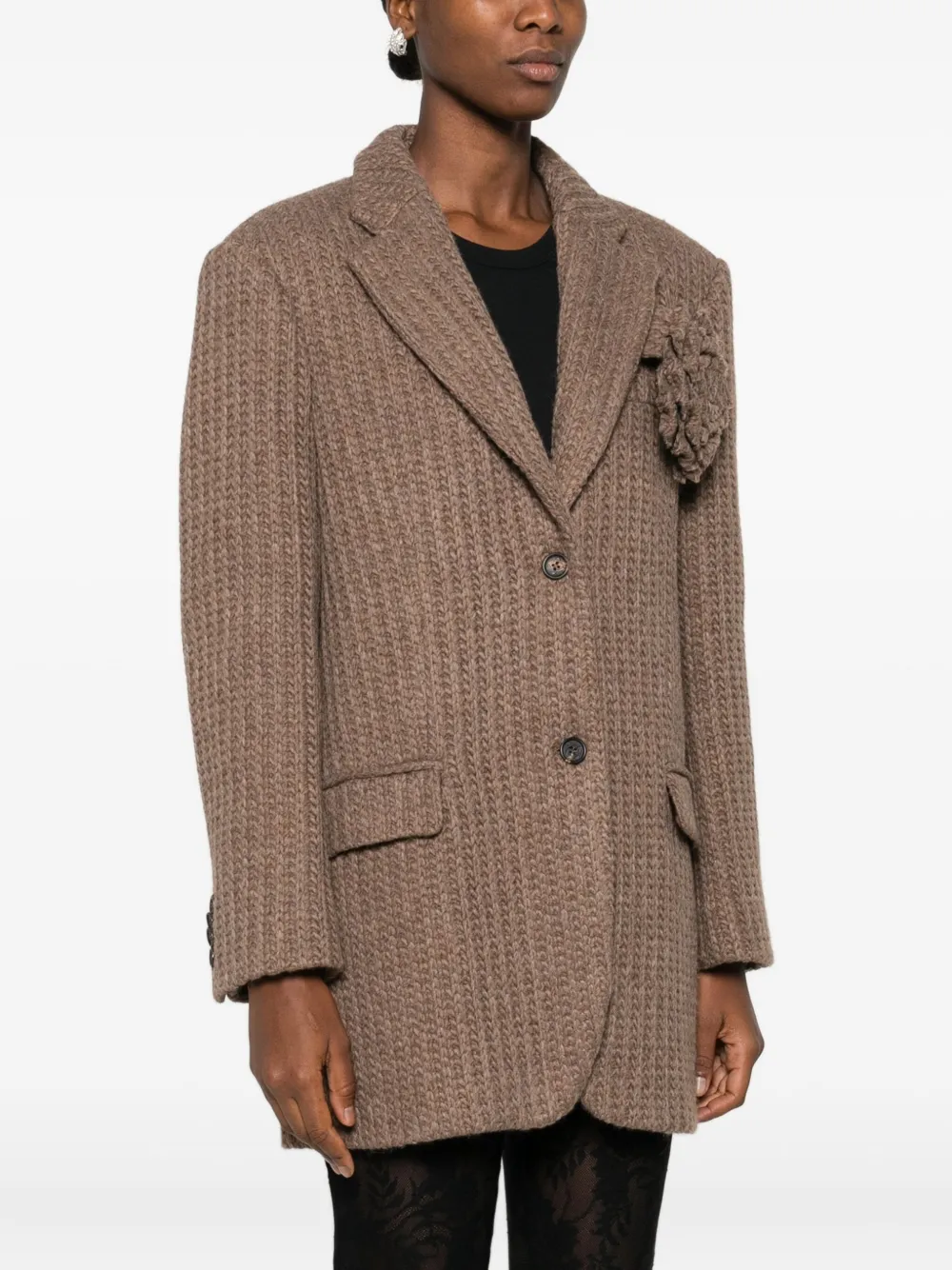 Giuseppe Di Morabito Blazer Mit Rosenverzierung In Brown