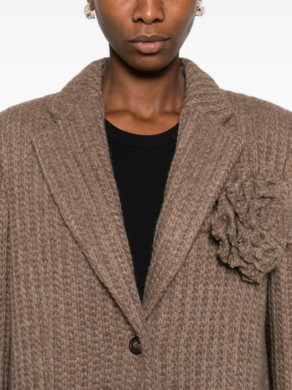 Giuseppe Di Morabito Blazer Mit Rosenverzierung In Brown
