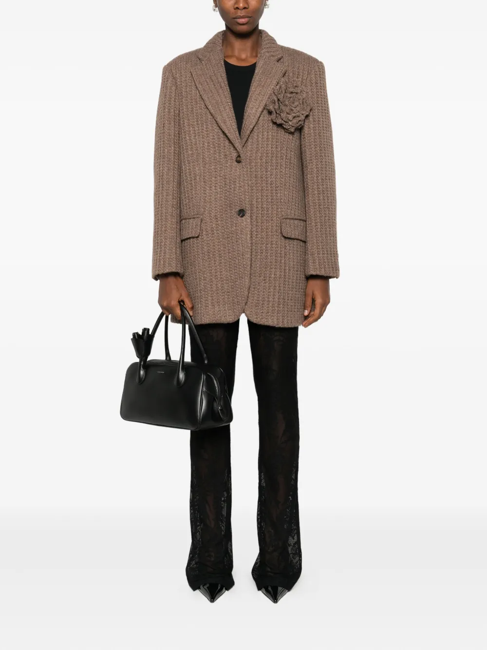 Giuseppe Di Morabito Blazer Mit Rosenverzierung In Brown