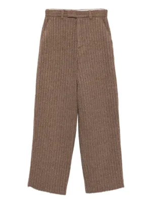 John Galliano Pre-Owned 2000s Pinstriped Trousers | Brown