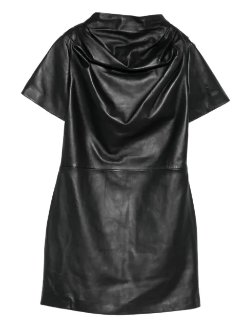 Giuseppe Di Morabito draped leather mini dress