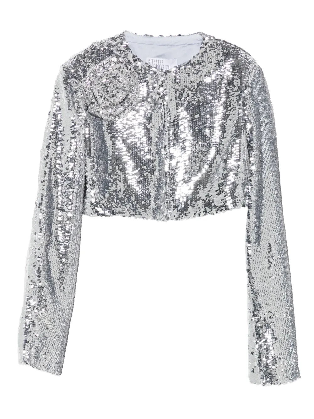 Giuseppe Di Morabito rose-embellished sequin jacket | Silver | Image 1