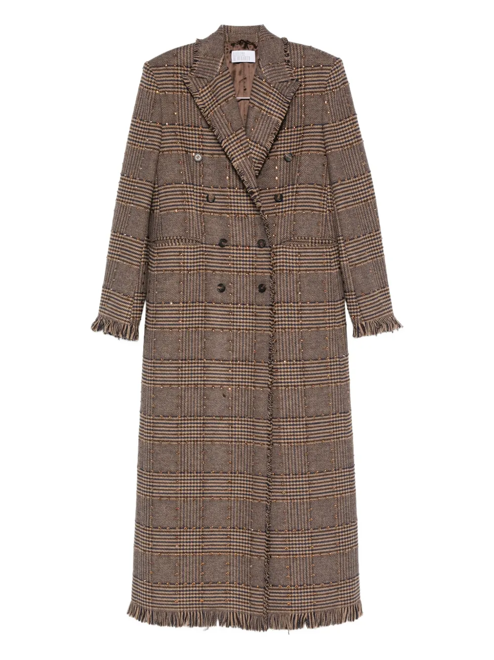 Giuseppe Di Morabito Cappotto doppiopetto a quadri - Marrone