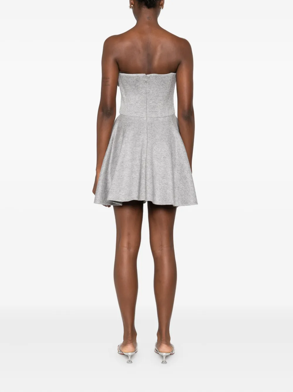Giuseppe Di Morabito Rose-embellished Flared Dress In Gray