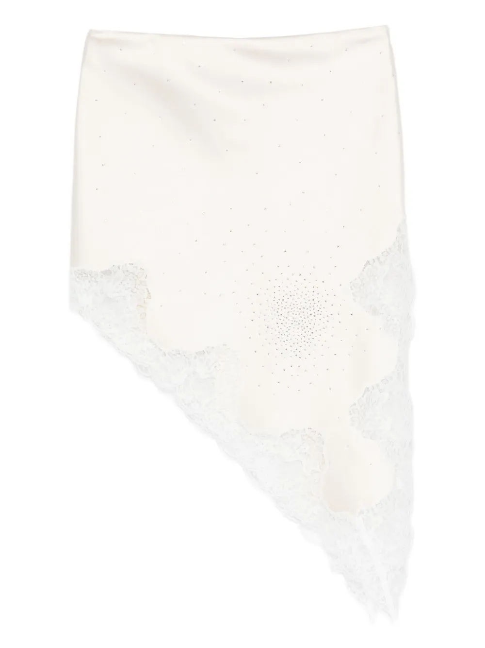 Giuseppe Di Morabito Embellished Lace-trimmed Skirt In White