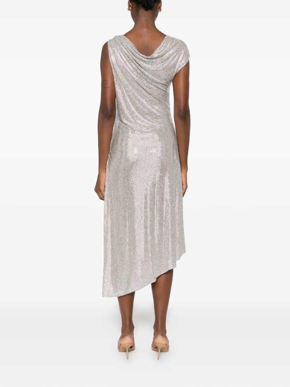 Giuseppe Di Morabito Maliën mini-jurk met col Zilver