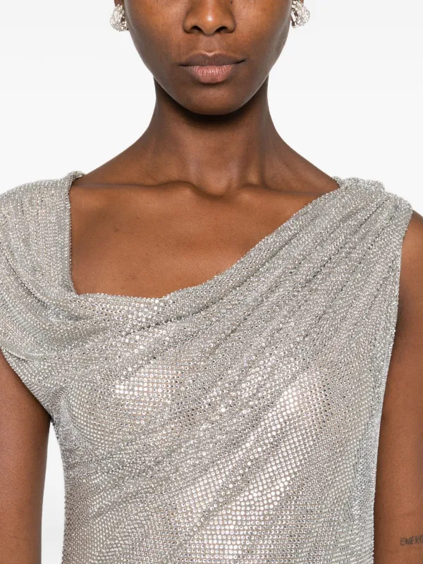 Giuseppe Di Morabito Cowl-neck Chainmail Dress - Silver Giuseppe Di Morabito Cowl-neck Chainmail Dress - Silver