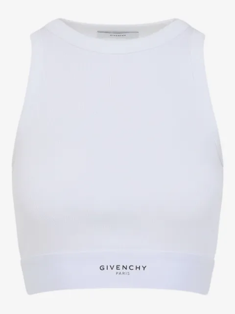 Givenchy top tejido de canalé con banda del logo