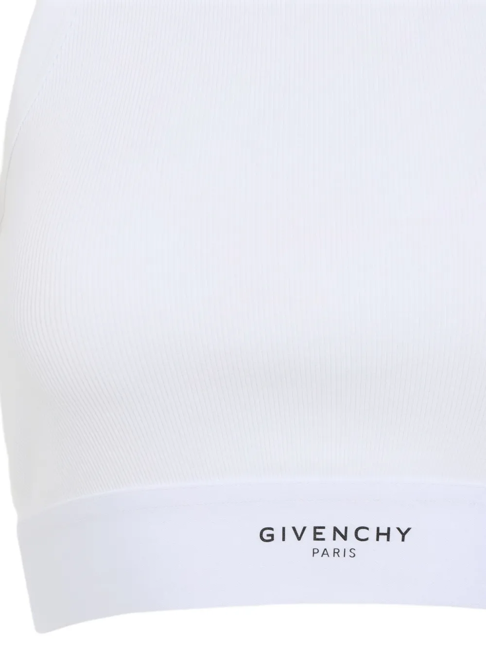 Givenchy ribbed logo-band top Wit