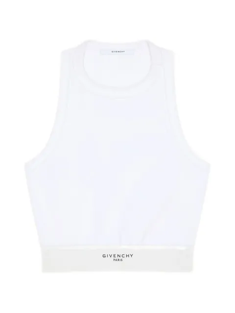 Givenchy top tejido de canalé con banda del logo