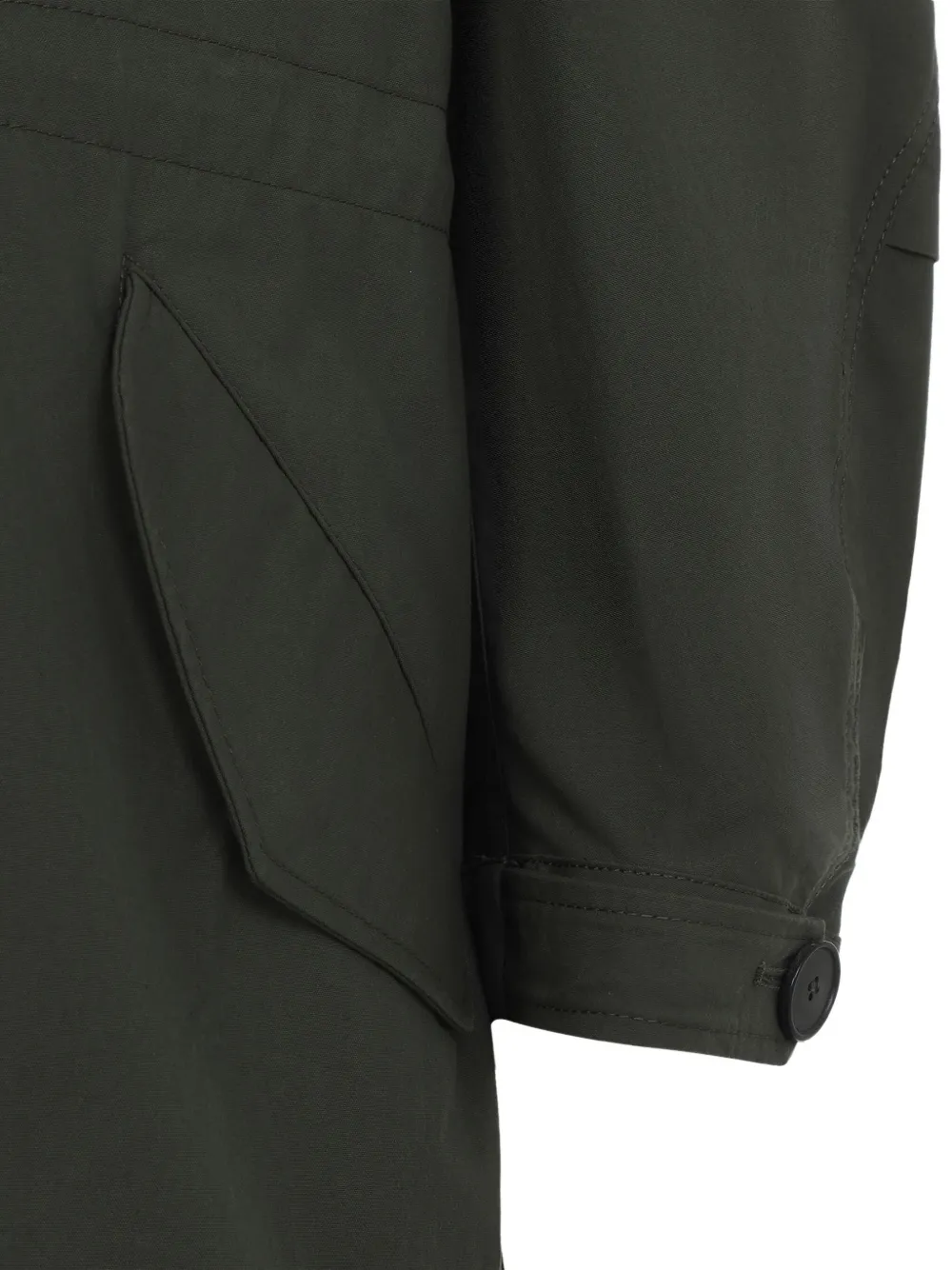 Givenchy collared drawstring parka coat Groen