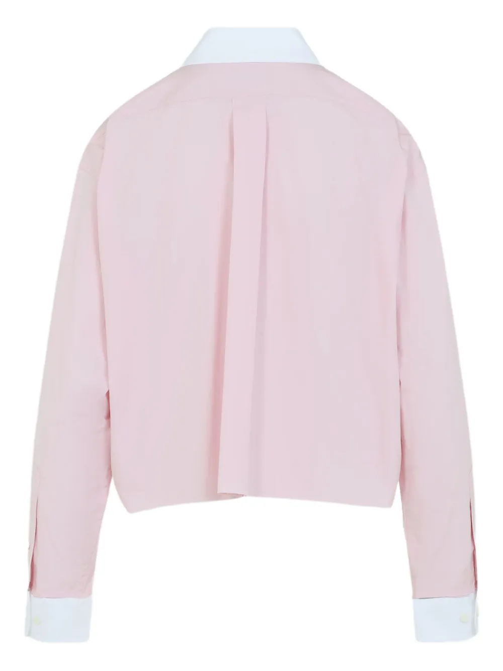 Miu Blouse met geborduurd logo en franje afwerking Roze
