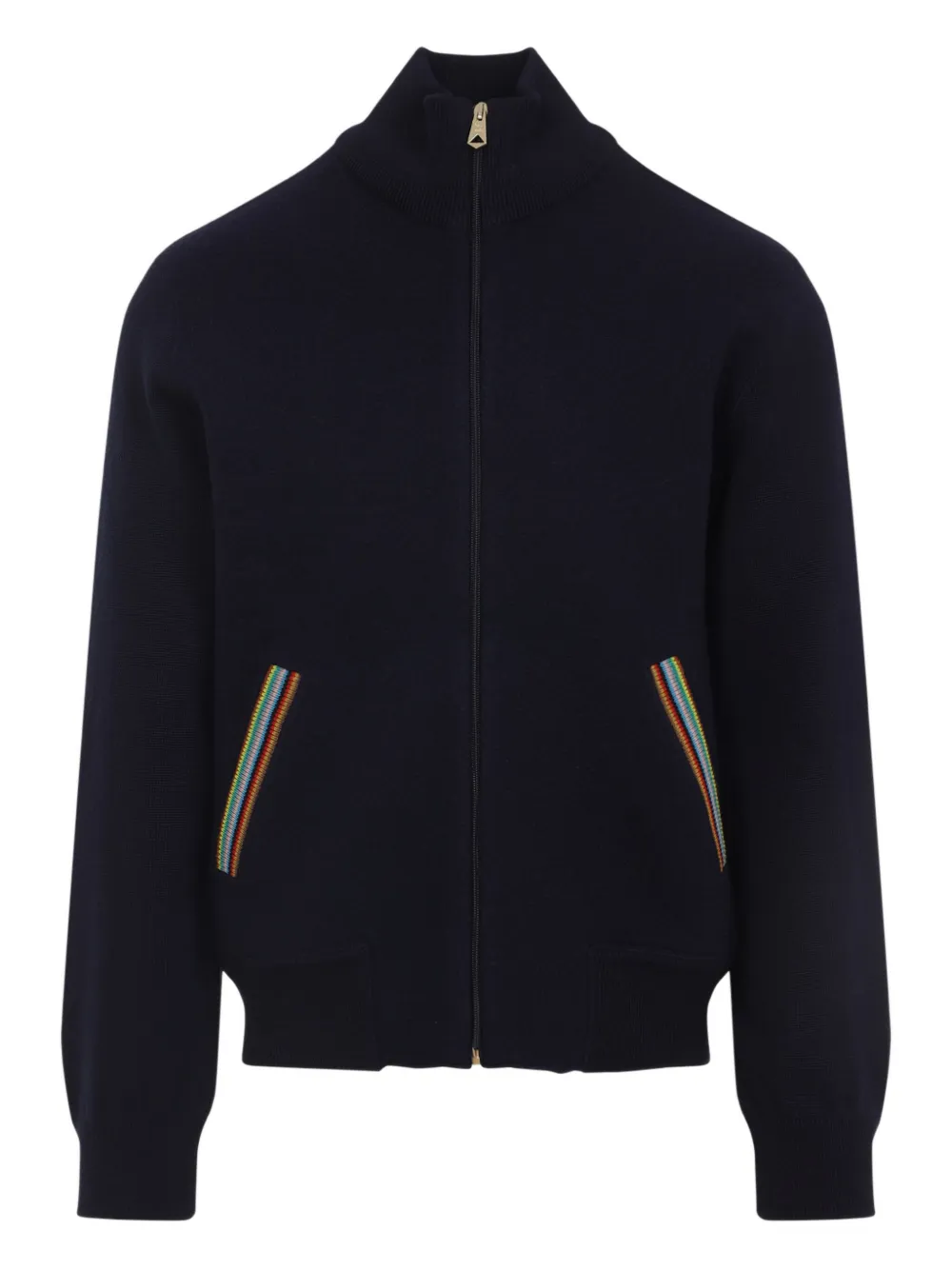 Paul Smith ストライプ ジップアップ ジャケット - ブラック Paul Smith ストライプ ジップアップ ジャケット - ブラック