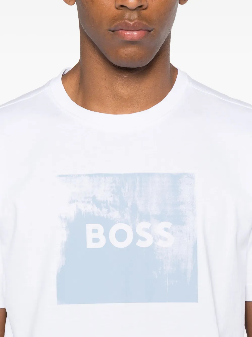 BOSS logo-print T-shirt Wit