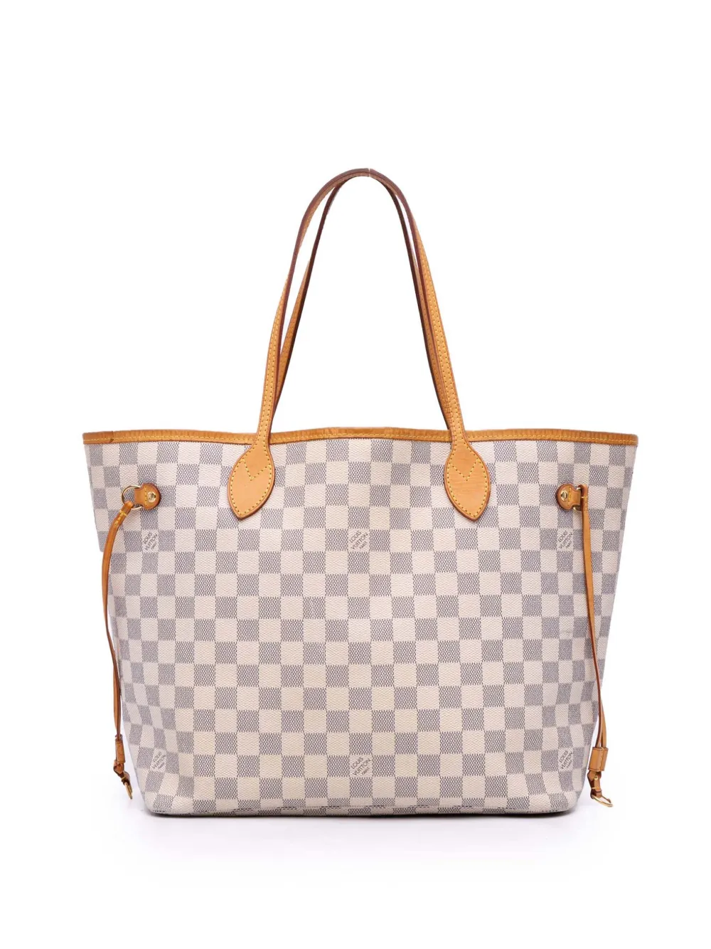 Louis Vuitton Pre-Owned 2012 ダミエ アズール ネヴァーフル MM トートバッグ - ホワイト Louis Vuitton Pre-Owned 2012 ダミエ アズール ネヴァーフル MM トートバッグ - ホワイト