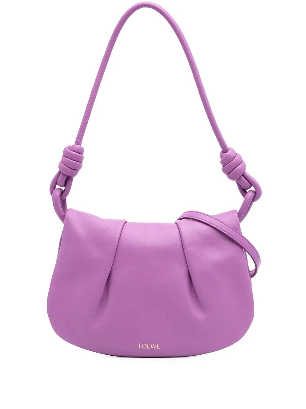 Loewe Pre-Owned 2023 シャイニーカーフ パセオ サッチェルバッグ - パープル Loewe Pre-Owned 2023 シャイニーカーフ パセオ サッチェルバッグ - パープル