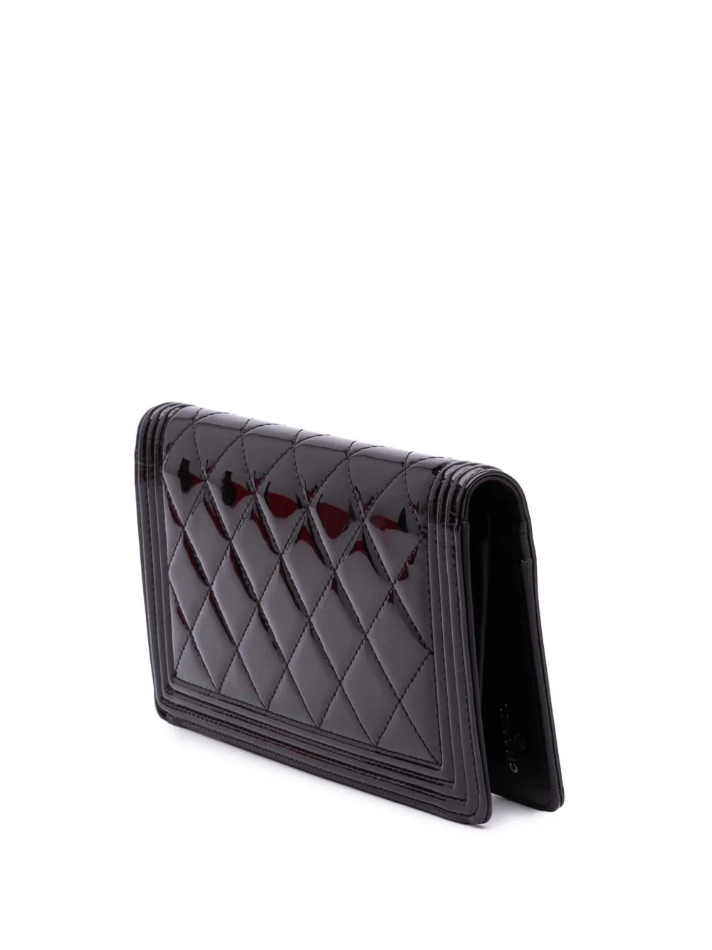 CHANEL Pre-Owned 2014-2015 Quilted Patent Boy Wallet long wallets | Image 2