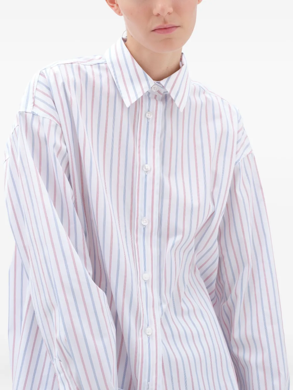 Remain Birger Christensen Stripe Button-down Shirt In White